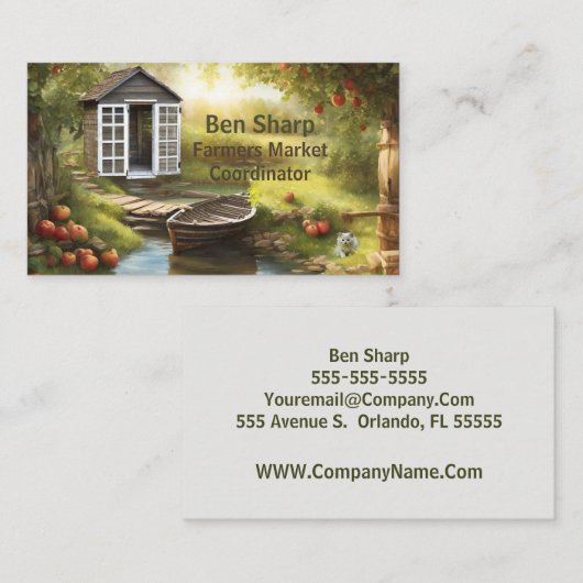 アップルオーチャード 名刺 (正面/裏面)