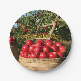 アップルカラフル・ハーベスト・ハッピー・感謝祭 ペーパープレート