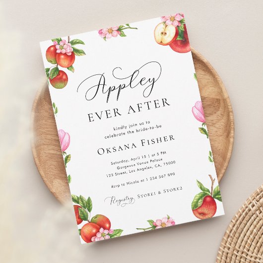 アップルガーデン アップリィ エバァフター ブライダルシャワー 招待状
