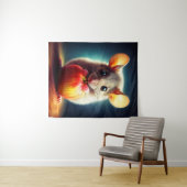 アップルキッチンアートが輝く可愛い小さなマウス タペストリー (インサイチュ(横))