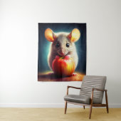 アップルキッチンアートが輝く可愛い小さなマウス タペストリー (インサイチュ)