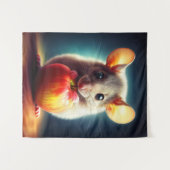 アップルキッチンアートが輝く可愛い小さなマウス タペストリー (正面(横))