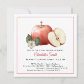 アップルギンガムボウ秋ベビーシャワー招待状 招待状 (正面)