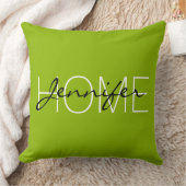 アップルグリーンカラーホームモノグラム クッション (ブランケット)