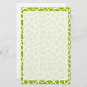 アップルグリーンキリンアニマルプリント 便箋 (正面/裏面)