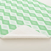 アップルグリーンダイヤモンドパターン シェルパブランケット (3/4)