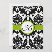 アップルグリーンビクトリアンダマスクウェディング招待状 招待状 (裏面)