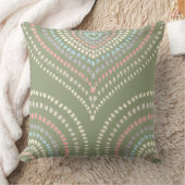 アップルグリーンピンクイエロー同心ハート虹 クッション (ブランケット)