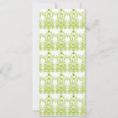 アップルグリーンラブバード結婚式招待状 招待状 (裏面)