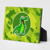 アップルグリーン迷彩柄；アリゲーター、ゲーター フォトプラーク (側面)