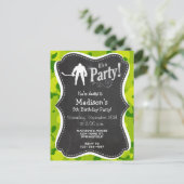 アップルグリーン迷彩柄;ホッケー インビテーションポストカード (スタンド正面)