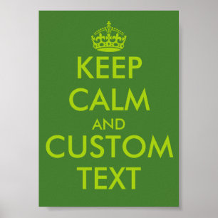 アップルグリーン KeepCalm ポスター カスタムテキスト