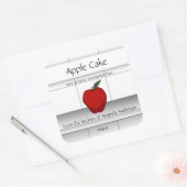 アップルケーキ キッチン タイル 四角 ラベル (封筒)