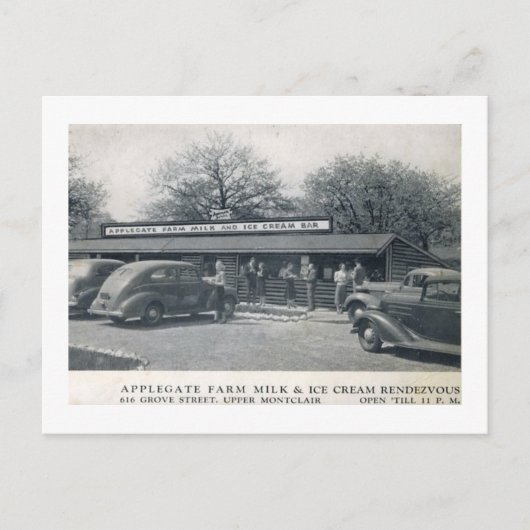 アップルゲートファームズアイスクリームモンクレアNJヴィンテージ ポストカード (正面)