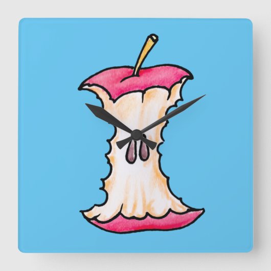 アップルコア スクエア壁時計 (正面)