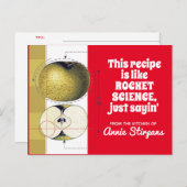 アップルサイエンス料理ベーキングクックブックレシピカード ポストカード (正面/裏面)