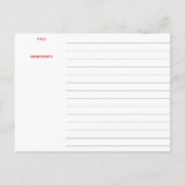 アップルサイエンス料理ベーキングクックブックレシピカード ポストカード (裏面)