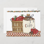 アップルサイダーおよびりんごの盗品 ポストカード (正面/裏面)