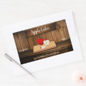 アップルサイダーの缶詰ラベル 長方形シール (封筒)