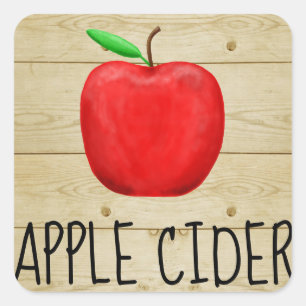 アップルサイダーの赤Apple スクエアシール