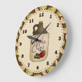 アップルサイダーカントリーキッチン時計 ラージ壁時計 (傾斜)