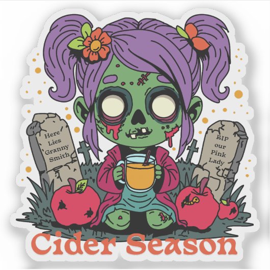 アップルサイダーシーズンゾンビ シール (正面)