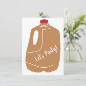 アップルサイダージュグ秋パターン(の模様が)あるパーティー 招待状 (スタンド正面)