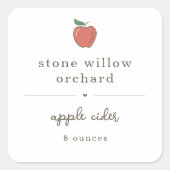 アップルサイダーバタージェリージャムラベル スクエアシール (正面)