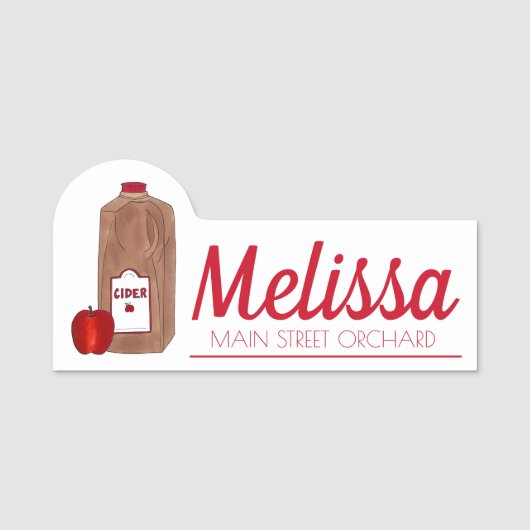 アップルサイダーフェスティバルオーチャードオータムハーベストファーム 名札 (正面)
