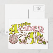 アップルサイダー標識 ポストカード (正面/裏面)