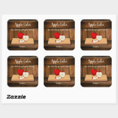 アップルサイダー製品ラベル スクエアシール (シート)