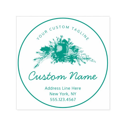 アップルシナモン秋またはウィンターホリデーカスタム文字 セルフインキングスタンプ (デザイン)