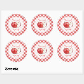 アップルジャムゼリーまたはアップルソースのシール ラウンドシール (シート)