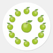 アップルステッカー ラウンドシール (正面)