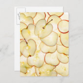 アップルスライスはバックライト付きで、抽象芸術に配置 ポストカード (正面/裏面)