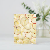 アップルスライスはバックライト付きで、抽象芸術に配置 ポストカード (スタンド正面)