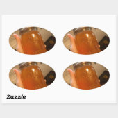 アップルゼリー缶詰 楕円形シール (シート)
