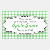 アップルソースはグリーンフードのレーベルのシールを保存 長方形シール (正面)