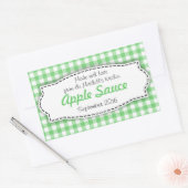 アップルソースはグリーンフードのレーベルのシールを保存 長方形シール (封筒)