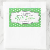 アップルソースはグリーンフードのレーベルのシールを保存 長方形シール (バッグ)