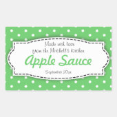 アップルソースはグリーンフードのレーベルのシールを保存 長方形シール (正面)