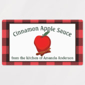 アップルソースシナモン保存食品ラベル ラベル (デザイン1)