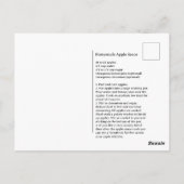 アップルソースレシピ ポストカード (裏面)