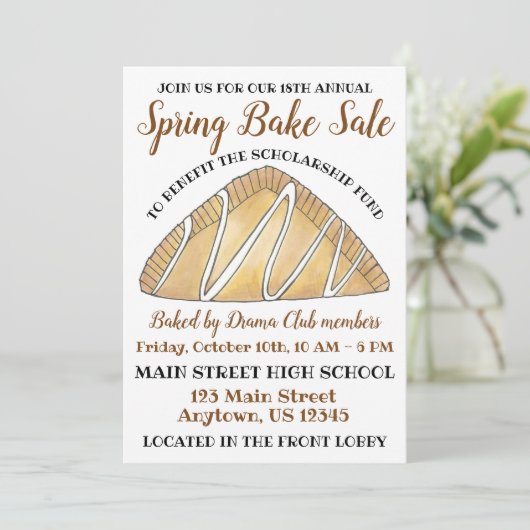 アップルターンアップレックファストペストリーベイクセールブランチ 招待状 (スタンド正面)