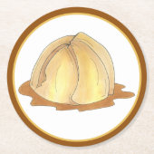 アップルダンプリンスアミッシュペンシルバニアPAオランダ食品 ラウンドペーパーコースター (正面)