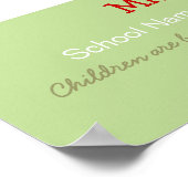 アップルツリーカスタム先生パーソナライズされたギフトプリント ポスター (角)