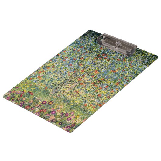 アップルツリーバイグスタフクリムト、ヴィンテージアールヌーボー クリップボード (アングル)