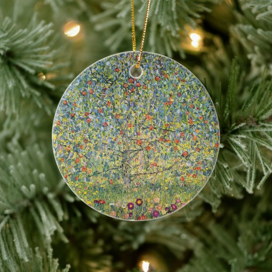 アップルツリーバイグスタフクリムト、ヴィンテージアールヌーボー セラミックオーナメント (ツリー)