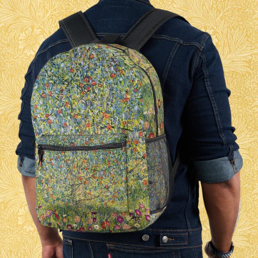 アップルツリーバイグスタフクリムト、ヴィンテージアールヌーボー プリントバックパック
