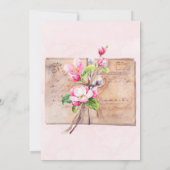 アップルツリーフラムスウェディングシャワー招待状 (裏面)